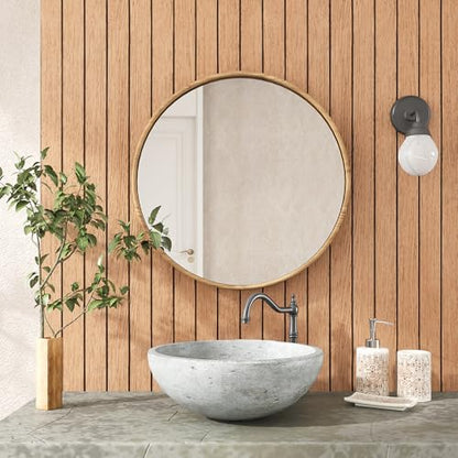VEELIKE Luxury Cherry Wood Wall Panels Peel and Stick Slat Wall Panel for Bedroom Living Room 17''x118'' Self Adhesive Foam Vinyl Roll Wood Slat Wallpaper for Interior Wall Decor TV Background Ceiling - size: 17" x 118"