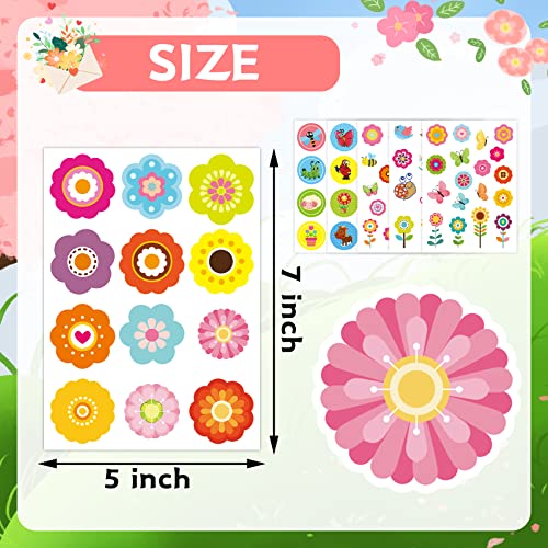 Joy Bang 344 Pcs Spring Stickers for Kids Flowers Stickers Butterfly Bug Animal Nature Sticker for Water Bottles Laptops Cards Envelopes School Classroom Spring Party Favors Supplies Gifts - style: Spring Flowers