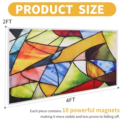 Torixqi 2pcs Fluorescent Light Covers - Light Covers for Ceiling Lights Classroom, Magnetic Light Filters for Office, Hospitals, Home 4 x 2 Feet (color art) - color: color art