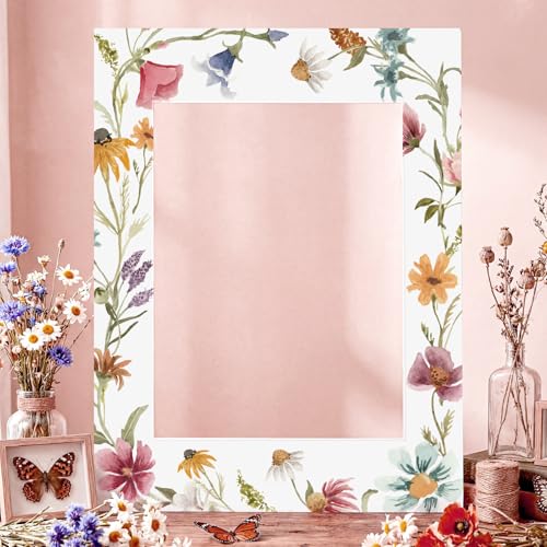 Bucherry 32 x 24 Inches Bridal Shower Photo Booth Props Picture Frame DIY PVC Cutouts Photo Booth Prop Selfie for Wedding Birthday Baby Shower Graduation Party Supplies Favor - style: Vintage Style