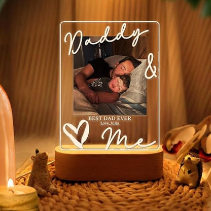 Personalized Photo LED Night Light for Dad, Custom Picture Dad Night Light, Father Day LED Lamp, Gift from Daughter and Son, Daddy Gift, Grandpa Gifts, Father Day Gifts - color: Style 11