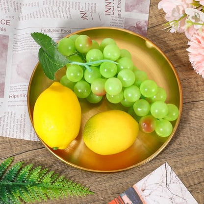 20Pcs 6.5 Inch Gold Stainless Steel Dinner Plates, Round Dessert Serving Trays Gold Dessert Plates for BBQ Salad Snack Camping Dishwasher Safe