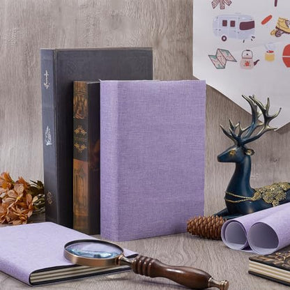 CRASPIRE 51x11.8 Linen Book Cloth Light Purple Lilac for Books Binding Fabric Surface Paper Backed Bookcover Woven Cloth Books Album Scrapbooking Archival Covering Protector Bookbinding Supplies - color: Lilac
