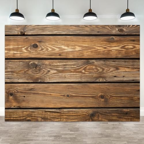5x3ft Wood Backdrop Western Rustic Wooden Wall Photography Background Baptism Baby Shower Kids Adults Birthday Banner Decorations Wedding Party Bridal Shower Portrait Photo Booth Prop - color: color 1, size: 5x3ft