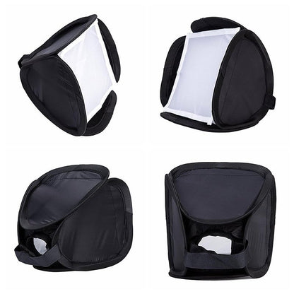 REFLEX CAMERA 9"x9" (23x23cm) Portable Softbox Flash Diffuser for DSLR Speedlite, Dual-Layer Reflective Lighting Modifier, Foldable Photo Studio Light Cover with Bag, Compatible with Canon, Nikon Sony