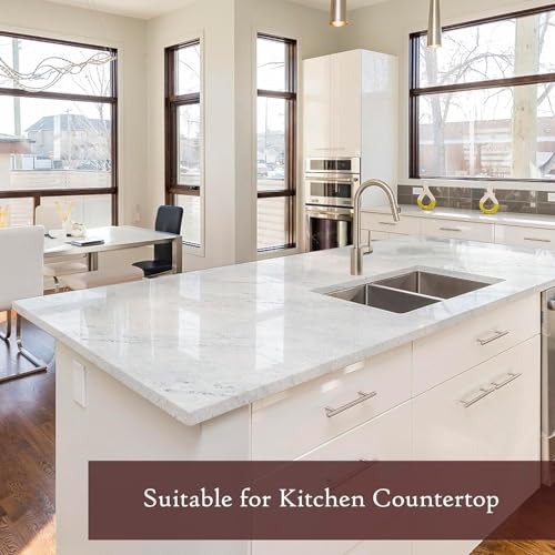 Very Berry Sticker Marble Contact Paper (White, 24" x 118", 2 Pack) Premium Peel and Stick Wallpaper for Countertop, Bathroom Vanities & Cabinets, Renter Friendly, Waterproof Vinyl - color: White, size: 24" x 118" (2-pack)