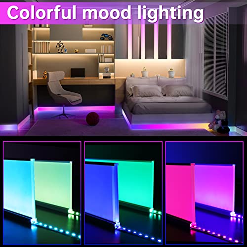Muzata 4FT/1.2M Spotless Aluminum LED Baseboard Lighting Frosted LED Strip Light Diffuser Neon Skirting Board Indoor Mood Lighting Baseboard LC31 1.2M - size: 1Pack