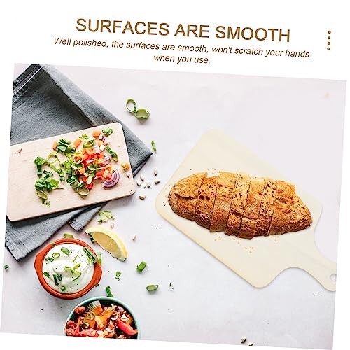 SHOWERORO 3Pcs Mini Wooden Bread Board Fruit Serving Tray Unfinished Diy Chopping Boards for Crafting and Food Presentation for Serving Platters and Kitchen Decor