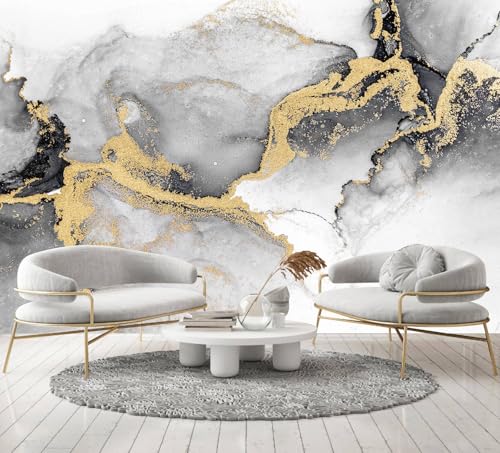 Black Gold Marble Wallpaper Abstract Ink Art Large Background Mural Living Room Office（Not Peel and Stick） - color: CYBH-906, size: 91" x 60"