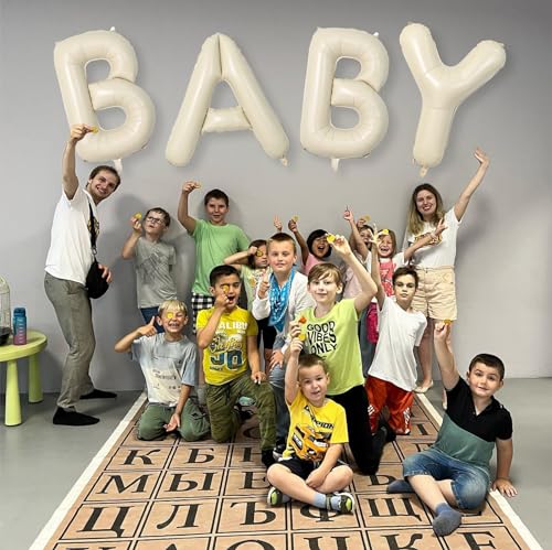 Biapian 40 Inch Giant Cream A Foil Balloon, Large Aluminum A Balloons Helium for Birthday, Baby Shower, Wedding, Anniversary Party Decoration - color: Cream Letter-a