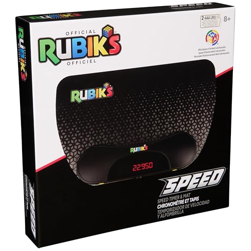 Rubik’s Cube, Speed Timer & Mat, Ergonomic Display Device & Precision Timing Mat for Competitive Speedcubing Brain Teaser Puzzle for Adults Problem-Solving Brain Teaser Fidget Toy for Kids Ages 8 & Up - color: Rubiks Speed Timer and Mat