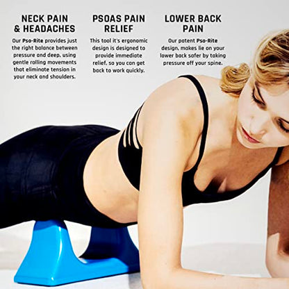 PSO-RITE Psoas Muscle Release Tool – Made in USA, Patented Deep Tissue Massage Device for Your Back, Hip Flexor & Trigger Point Relief, Night Black