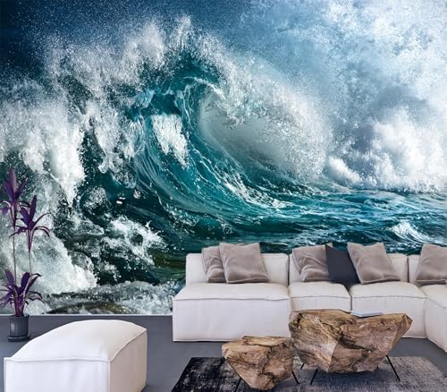 Cliouar-Ocean Mural Wallpaper Peel and Stick 137" x 102" - color: No.14, size: 137" x 102"
