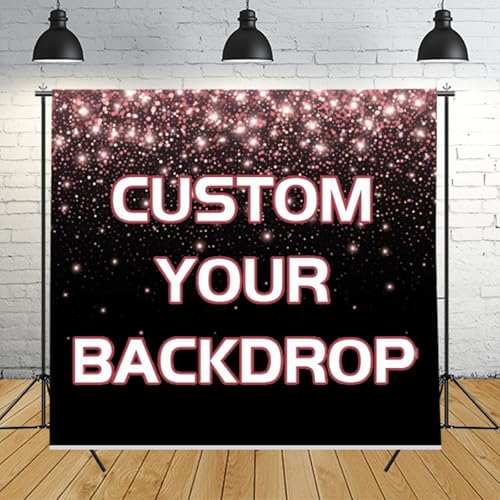 Custom 7x10ft Custom Backdrop Personalized Photo Backdrop with Picture Backdrop for Photography, Gift for Christmas, Birthday, Wedding, Graduation, Valentine's Day (84x120in) - size: 7x10FT