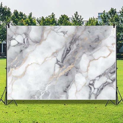 Leowefowa 12x8ft Luxury Gray Marble Photography Backdrop Abstract Gradient Art White Gray Marble Background Luxury Modern Gold Texture Birthday Weeding Party Banner Studio Prop Decoration - size: 12x8ft