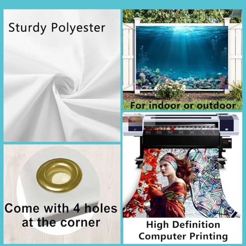 Sensfun 7x5ft Underwater World Backdrop Fabric Under The Sea Photography Backdrops Tropical Fish Coral Deep Ocean Sunlight Seabed Background Undersea Baby Shower Birthday Party Decoration Photo Props