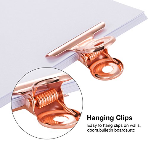 40 Pack Metal Clips 0.87 Inch Small Bull Binder Paper Clips for Picture Photo Crafts Food Bags Home Office Supplies(Multicolor) - color: Multicolor