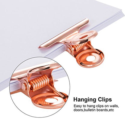 40 Pack Metal Clips 0.87 Inch Small Bull Binder Paper Clips for Picture Photo Crafts Food Bags Home Office Supplies(Multicolor) - color: Multicolor