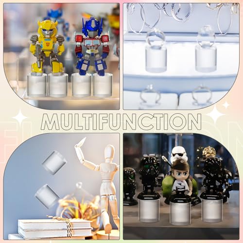 Remerry 8 Pcs Acrylic Round Blocks for Display Clear Polished Blocks Display Clear Acrylic Edge Polished Base Exhibition Riser for Table Showing Cosmetics Collectibles (1 x 1 x 1 Inches) - size: 1 X 1 X 1 Inches