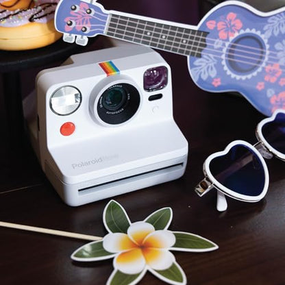 Hawaiian Photo Booth Props - 41-pc Luau Photo Props Kit with 8 x 10-Inch Sign, 60 Glue Dots, 45 Sticks - Vacation Props - Photo Booth Props Summer
