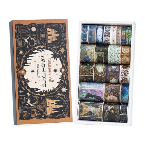 Witchy Washi Tape Set 22 Rolls,Tarot Decorative Masking Tape for Junk Journal, Journaling & Scrapbook Supplies, DIY Crafting Supplies - style: Magic