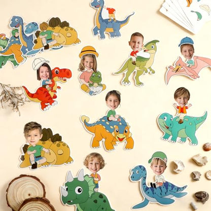 60pcs Dinosaur Theme DIY Cutouts Dinosaur Bulletin Board Decoration Set Cute Dino Jungle Paper Cut-Outs Classroom Decor for Boy Girl Classroom DIY Photo Craft Kindergarten School Wall Door Supplies - style: Dinosaur