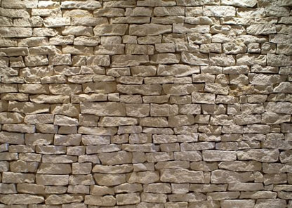 5x4ft Fabric Stone Wall Backdrop Ancient Rock with Light Background Brick Stone Wall Textured Backdrops Home Garden Wallpaper Birthday Party Cake Table Decor Photo Props - size: 5x4FT