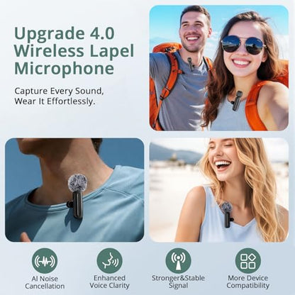 Phone Tripod with Light, 2 Pack Lavalier Mic, 71" Extendable Auto Face Tracking 360° Rotation, 1/4" Camera Mount & Remote, No App Needed, Vlogging Kit for iPhone Android YouTube TikTok Live Streaming