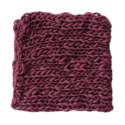 Baby Photography Props Basket Braid Wool Wrap Newborn Photo Shoot Baskets Filler Posing Stuffer Background Blanket - color: Wine-red