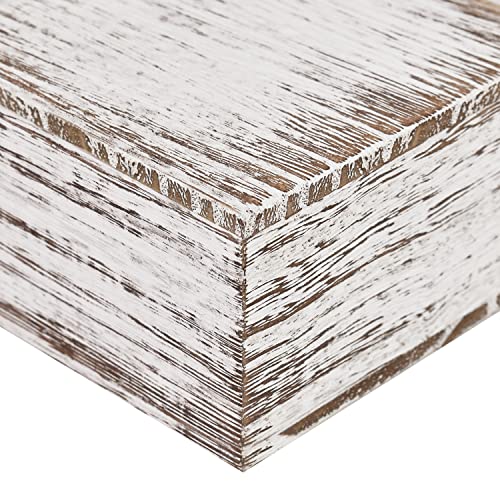 MOOCA Customizable Wooden Display Risers Set - 3 Different Height Stands for Jewelry, Watches, Cosmetics, and Accessory, Antique White Color - color: Antique White