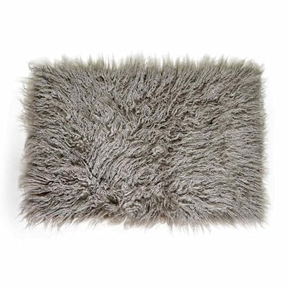 Newborn Photo Props Faux Fur Soft 29.5x19.7 inch Baby Boy Girl Photo Blanket Studio Backdrop Photo Mat Pink (29.5x19.7 inch Almost Mauve) - color: Almost Mauve