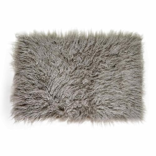 Newborn Photo Props Faux Fur Soft 29.5x19.7 inch Baby Boy Girl Photo Blanket Studio Backdrop Photo Mat Pink (29.5x19.7 inch Almost Mauve) - color: Almost Mauve