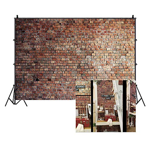 12x8ft Vintage Red Brick Wall Backdrop for Photoshoot Old Brickwall Backgrounds for Photography Newborn Baby Shower Adults Wedding Portrait Photography Backdrop Wallpaper Photo Studio Props - size: 12x8ft