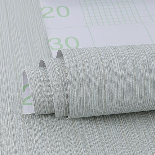 Blue Grasscloth Wallpaper Peel and Stick Fabric Linen Textured 24"x394" Classic Faux Grassweave Upgraded Thick Self-Adhesive Neutral Contact Paper Vinyl Film Liner Roll for Home Use - color: misty blue, size: 23.6" x 393"