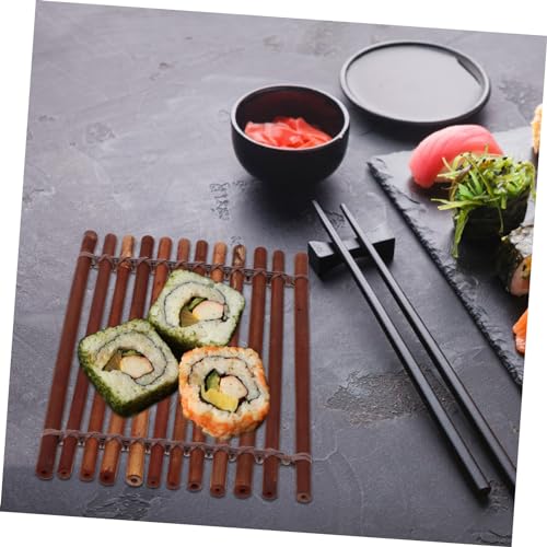 Zerodeko Sushi Serving Plate Set Bamboo Sashimi Dish Decor Traditional Japanese Design for Food Photography and Culinary Presentation