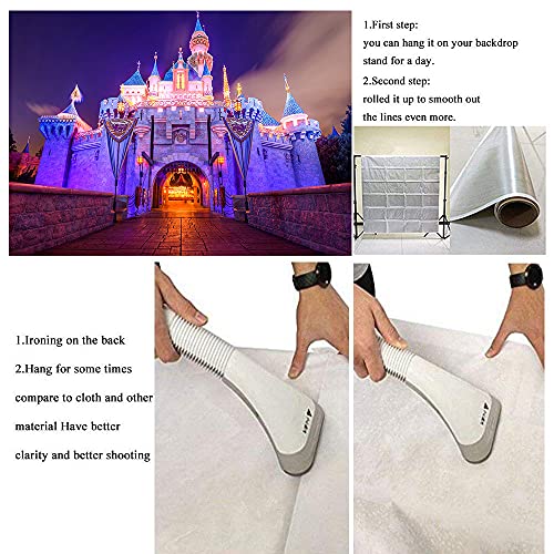 7x5Ft Fantasy Castle Night Scene Backdrop for Children Birthday Party Photo Video Studio Props BJLSME15 - size: 7x5ft