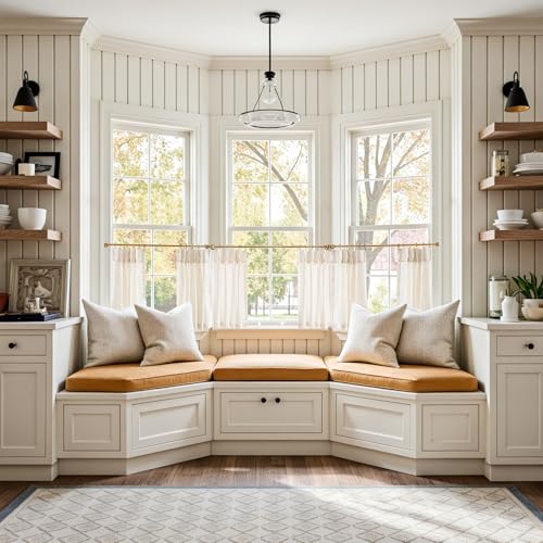 jinchan Linen Pinch Pleated Kitchen Curtains 24 Inch 4 Panels, Natural Linen Tier Curtains Back Tab Farmhouse Cafe, Light Filtering Small Window Drapes for Bathroom Laundry Room Beige - color: Pinch Pleated Beige, size: 26"W x 24"L (Pack of 4)