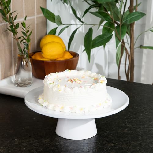 The Cake Stand – 10 Inch Gloss Ceramic Pedestal Cake Stand, Modern Footed Dessert Stand for Cakes, Cupcakes, Cookies & More (Periwinkle) - color: Periwinkle