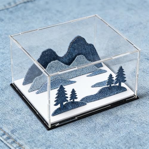 uxcell Acrylic Clear Display Case Box Dustproof Protection Showcase Cube Collectibles Show Box 5.9x5.9x3.9inch - size: 5.9x5.9x3.9 inch