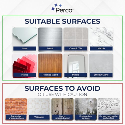 Perco Double Sided Mounting Tape Roll, Clear Nano Tape, 1"x120" (10 ft) – Strong Reusable Adhesive for Wall, Shelves, Picture Hanging, Posters, Décor, Crafts, DIY Projects, Custom Lengths - size: 1x120 inches