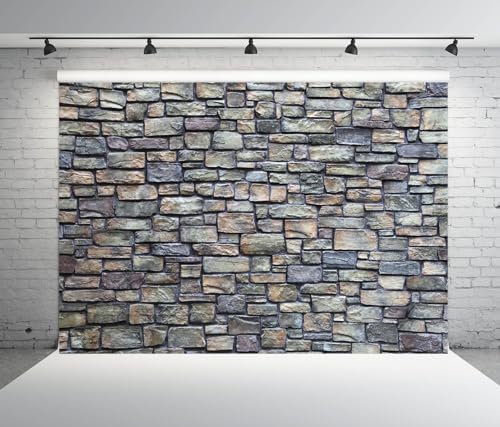 BELECO 20x10ft Fabric Vintage Stone Wall Backdrop Rock Stone Brick Wall Background Backdrop Newborn Baby Adults Portrait Photography Birthday Party Home Decoration Wallpaper Photo Studio Props - size: 20x10FT
