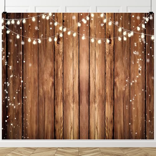 Wood Backdrop for Photography Brown Rustic Wooden Backdrops for Party Panel Background Baby Shower Birthday Party Vintage Wood Plank Wall Backdrop Photoshoot 8x6ft - size: 8x6ft