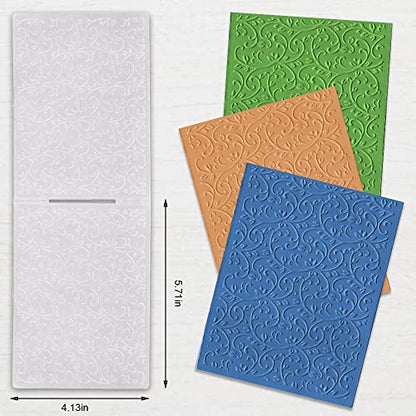 3-D Textured Impressions Background Embossing Folder, Lace Vine Pattern Plastic Embossing Folder Template for Card Making Scrapbooking Paper Craft Album Stamps DIY Décor