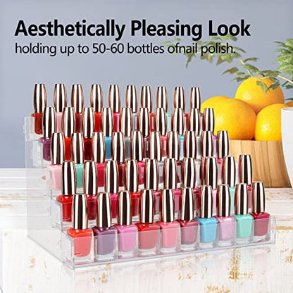 Sunglasses Organizer Countertop Stand, 5 Tier Sunglass Holder Display Rack, Nail Polish Organizer Acrylic Display Stand, Assembly Required - style: 5 Tier