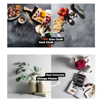 V-FLAT WORLD The Duo Board Background Stone Kit, 4 x Duo Boards (24"x24") - 2 x Shadow Boards - Duo Legs and Carry Bag Included - size: Stone Kit of 4 - 24 x 24 inches