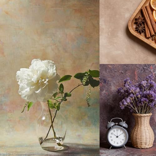 6PCS Non-Wrinkle Product Photography Backdrops: Tabletop Photo Backdrop Gradient Retro Cloth, 31x21in Flat Lay Seamless Props for Food Jewelry Cosmetics - color: Retro oil painting