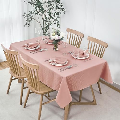 maxmill Cloth Napkins Weaved Texture Pattern Soft Comfortable and Luxury Serviette for Restaurant Family Dinners Weddings Parties and Banquets Set of 4 Pieces, 20 x 20 Inch Pale Blush - color: Pale Blush, size: 20" x 20" (Set of 4)