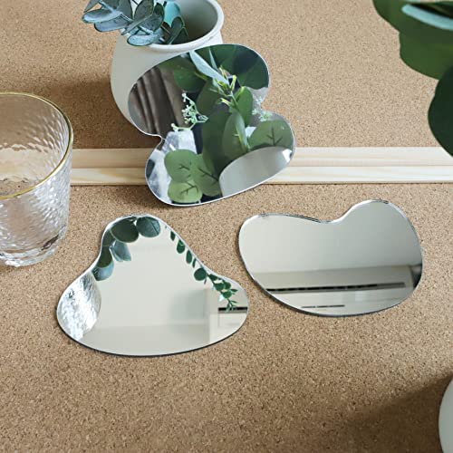 mollensiuer 3 Pieces Geometric Shape Acrylic Photo Props Mirror Products Photography Background Decorations Pose Product Props
