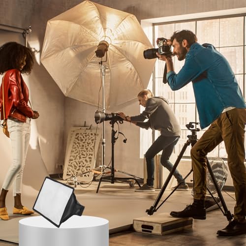 PATIKIL 8" x 12" Flash Diffuser Light SoftBox, Universal Collapsible Flash Diffuser with Storage Pouch for SB-5000 SB-700 SB-300 SB-900 SB-910 SB-600 SB-4, Black - size: 8" x 12"