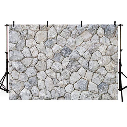 MEHOFOND 7x5ft Brick Stone Wall Photography Background Home Decor Party Photo Shooting Birthday Party Decoration Backdrop Banner Studio Photo Props - size: 7x5ft